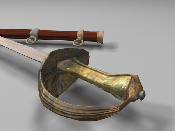 weapons cavalry saber 3d max - cavalry saber 1879  by Poliovale